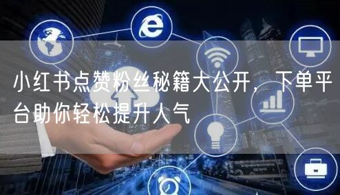 小红书点赞粉丝秘籍大公开，下单平台助你轻松提升人气