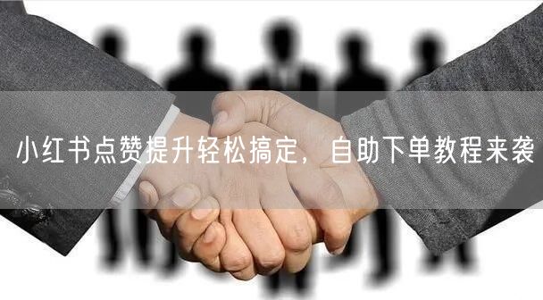小红书点赞提升轻松搞定，自助下单教程来袭