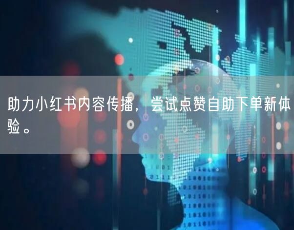 助力小红书内容传播，尝试点赞自助下单新体验。