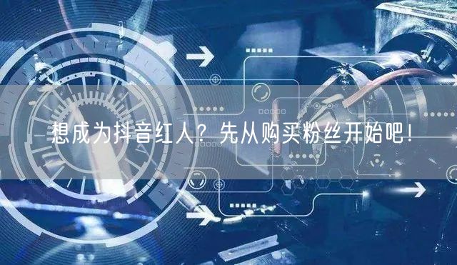 想成为抖音红人？先从购买粉丝开始吧！