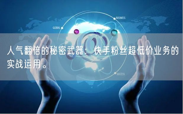 人气翻倍的秘密武器：快手粉丝超低价业务的实战运用。