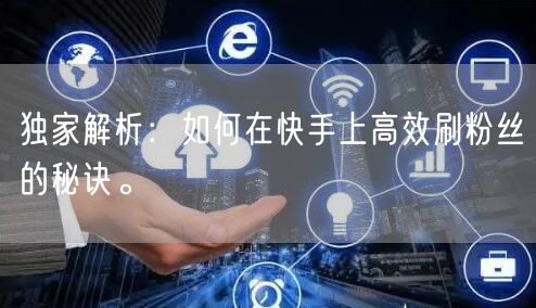 独家解析：如何在快手上高效刷粉丝的秘诀。