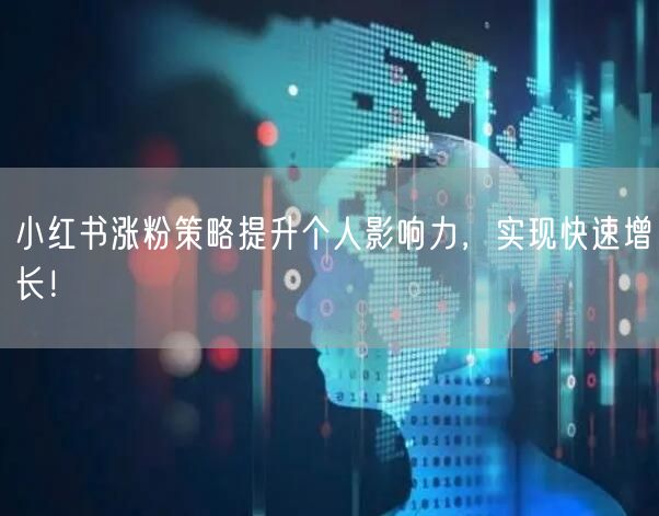 小红书涨粉策略提升个人影响力，实现快速增长！