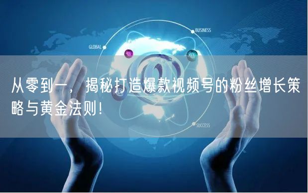 从零到一，揭秘打造爆款视频号的粉丝增长策略与黄金法则！