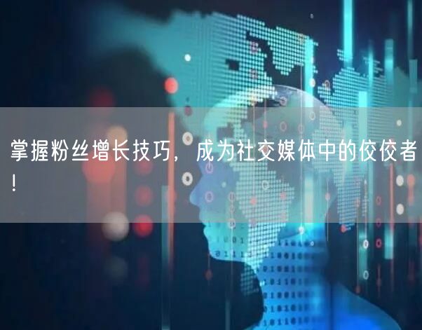 掌握粉丝增长技巧，成为社交媒体中的佼佼者！