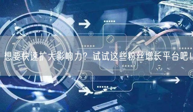 想要快速扩大影响力？试试这些粉丝增长平台吧！