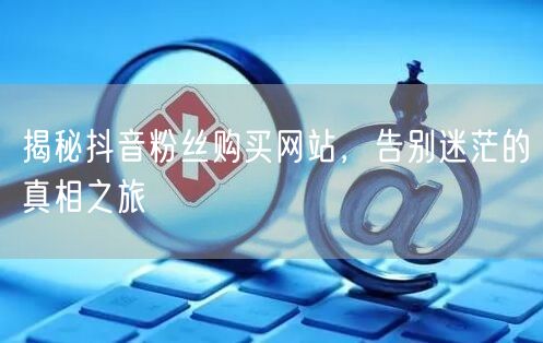 揭秘抖音粉丝购买网站，告别迷茫的真相之旅