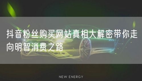 抖音粉丝购买网站真相大解密带你走向明智消费之路