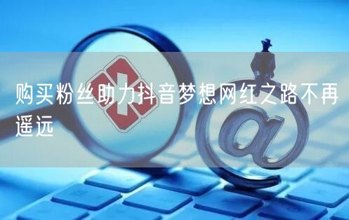 购买粉丝助力抖音梦想网红之路不再遥远
