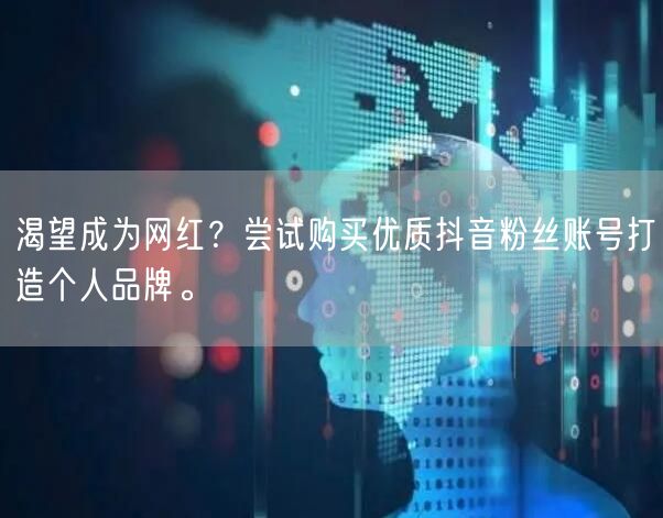 渴望成为网红？尝试购买优质抖音粉丝账号打造个人品牌。