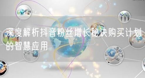 深度解析抖音粉丝增长秘诀购买计划的智慧应用